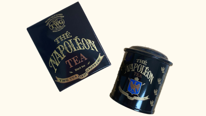 TWGナポレオンティーのミニ紅茶缶とパッケージ