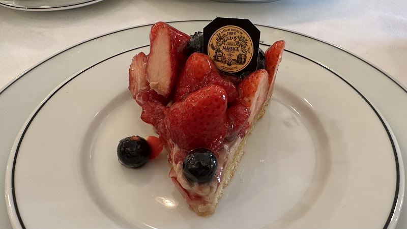 マリアージュフレール銀座本店 ランチのデザート 季節のタルト